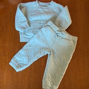🍊5/$25 Oshkosh Quilted Baby Outfit Set in Light Teal Size 12m